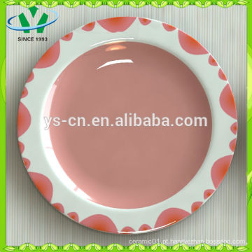 China Housewares Novo Design Pintados à Mão Atacado Placa de Fruta Cerâmica